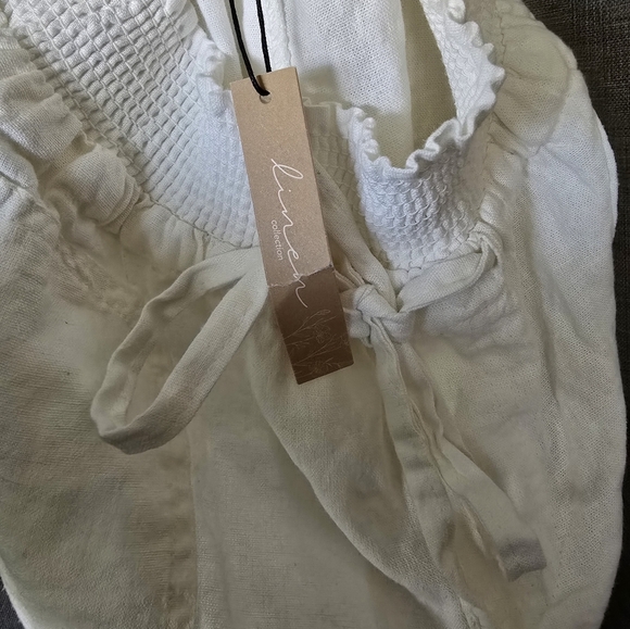 Love Tree Set Of 2 Linen Pants Black & White Size L NWT Cargo Joggers - Picture 5 of 11